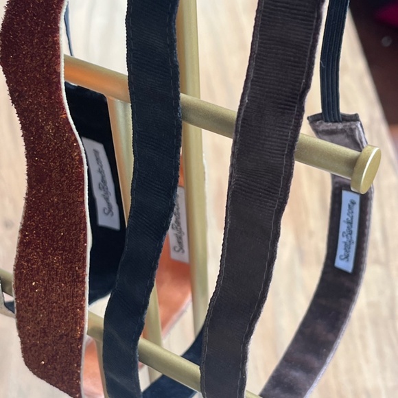 Lot of 4  Sweaty Bands, glitter orange, gold, and brown and black grossgrain EUC - Picture 6 of 10